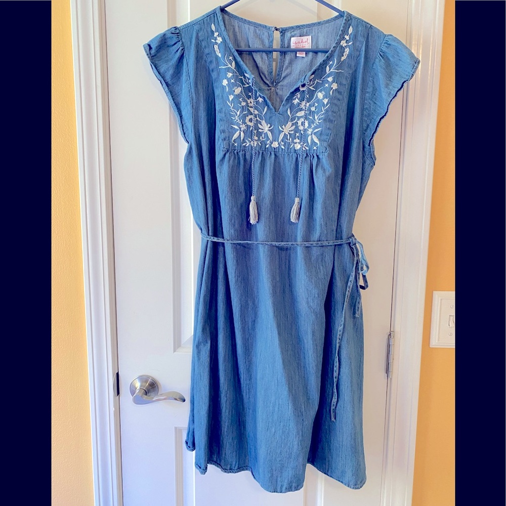 🤰🏻 Chambray Maternity Dress
